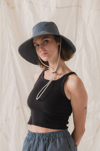 Gardener's Hat in Hickory Stripe