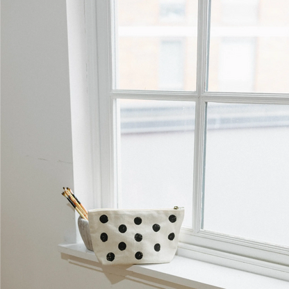 Block Printing Pouch Kit - Check & Dot Print