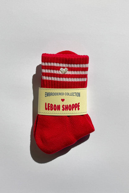Embroidered Girlfriend Socks - Multiple Colors