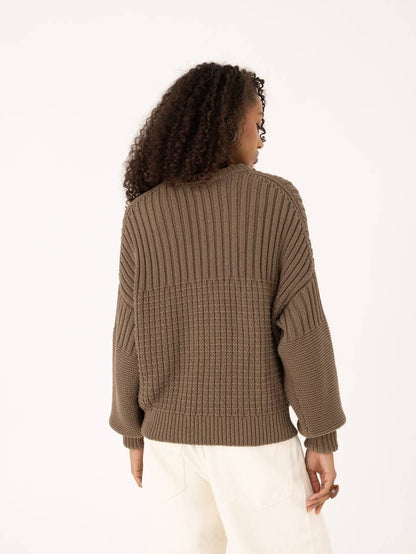 Delčia Organic Cotton Sweater - Earth Brown
