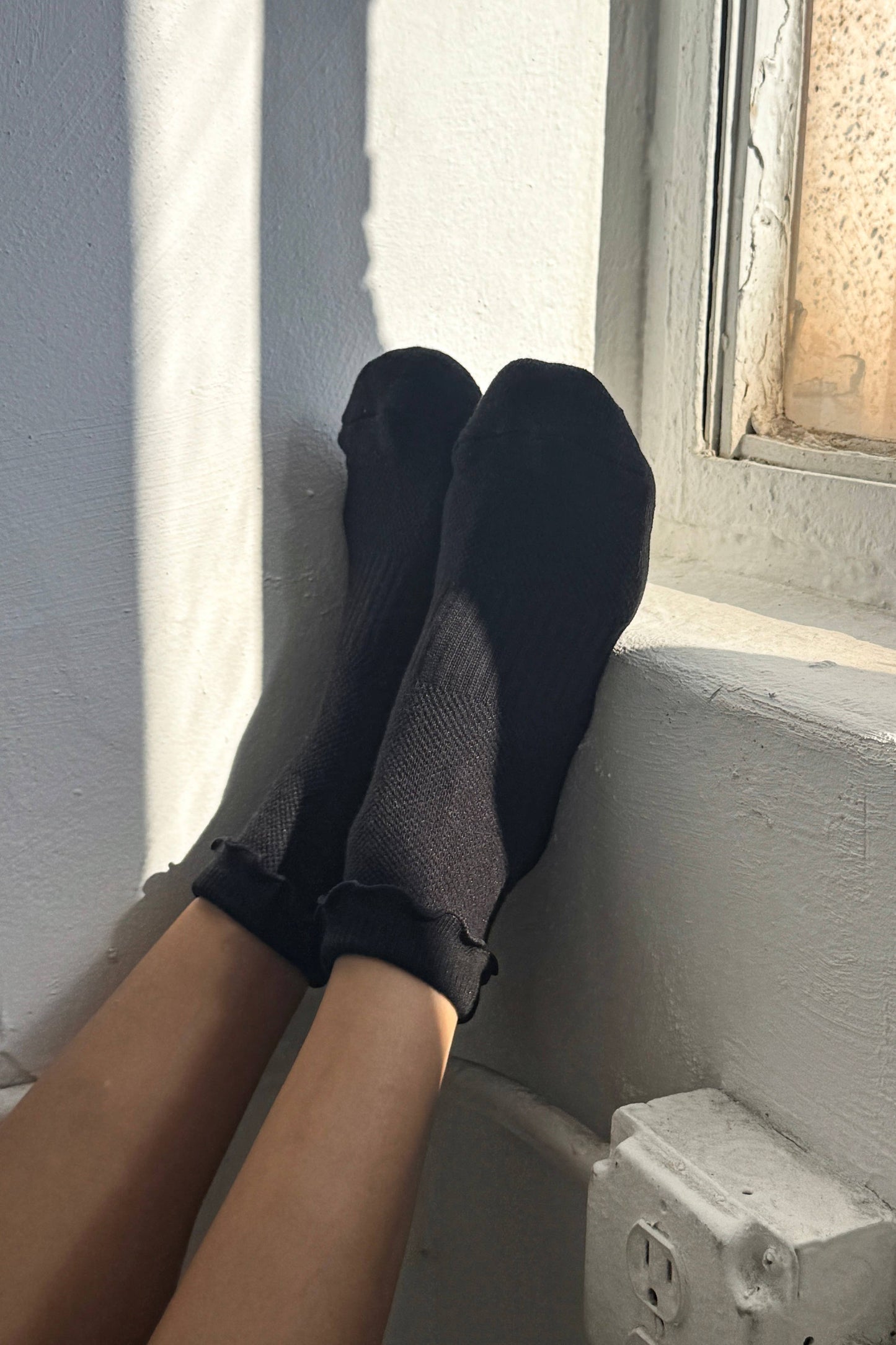 Ruffled Hugger Crew Socks - Multiple Colors