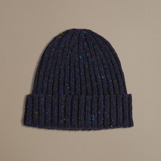 Unisex Donegal Beanie | Navy Blue