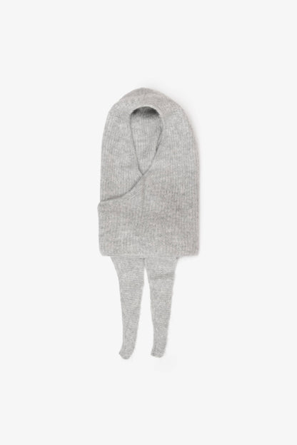 The Alpaca Hooded Scarf - Blizzard Grey