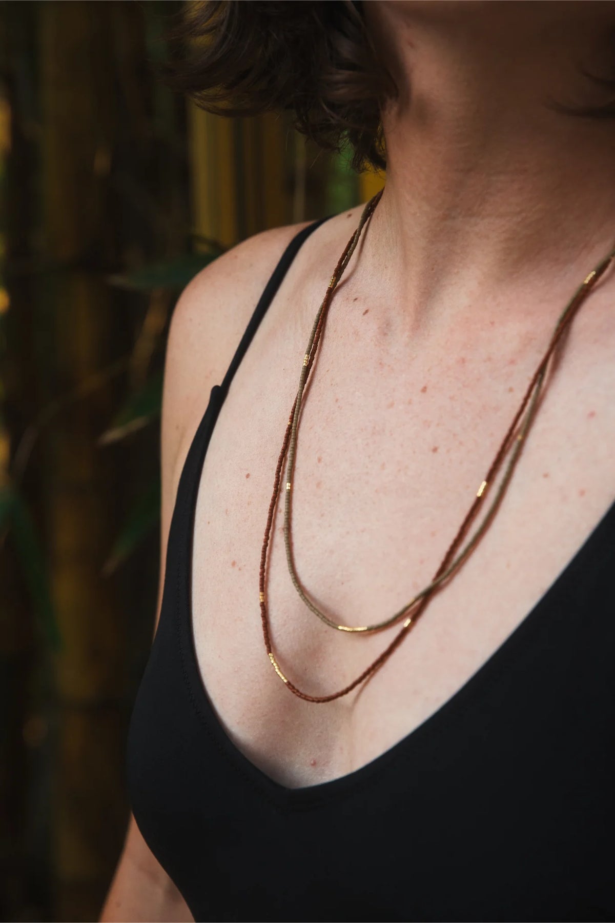 Sintha Silk Bead Wrap - Necklace / Bracelet