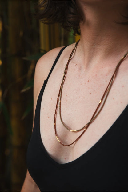 Sintha Silk Bead Wrap - Necklace / Bracelet