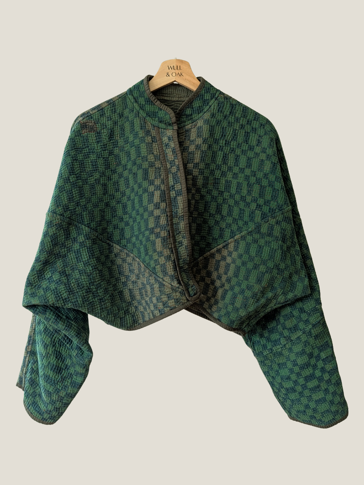 The Kaira Cropped Block Print Jacket