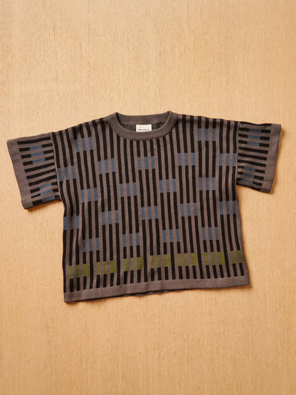 Bauhaus Short Sleeve Sweater Tee - Fluorite