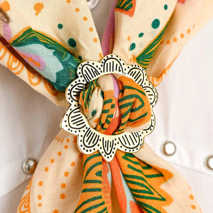 Monica Brass Bandana Slide Ring