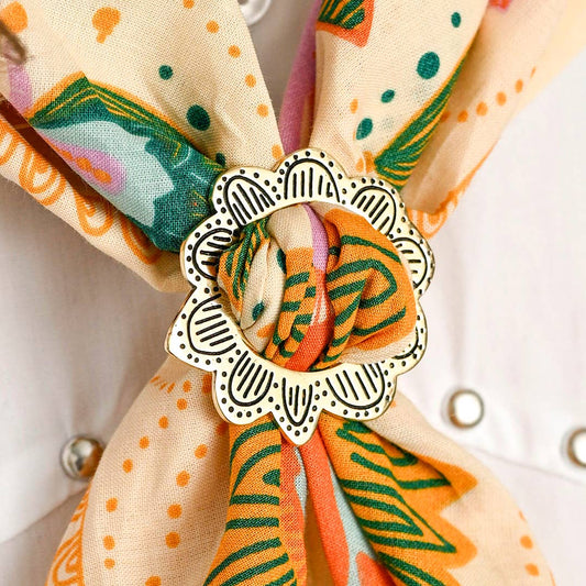 Monica Brass Bandana Slide Ring