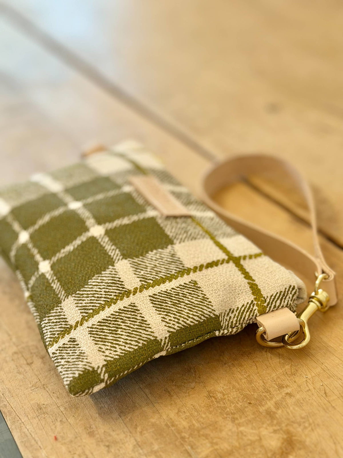Two Color Tartan Plaid Ellie Wristlet - Multiple Colors