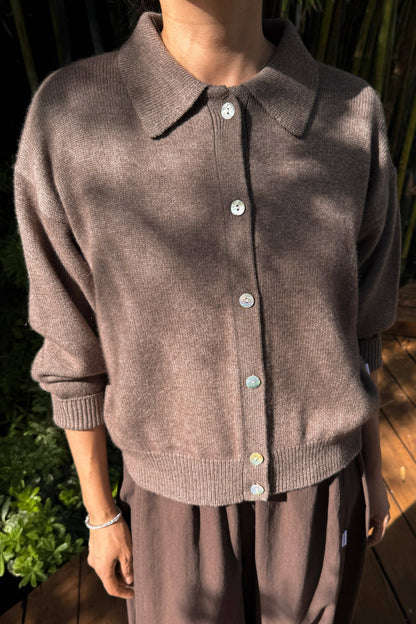 PREORDER Lou Cashmere Cardigan - Frappe