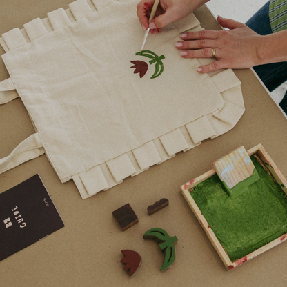 Block Printing Kit - Tulip Ruffle Tote