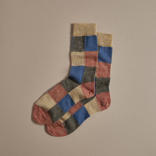 Merino Wool Socks - Colour Patchwork