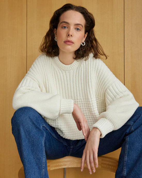 Delčia Cotton Sweater - Off-White
