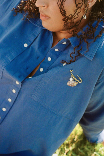 Collared Shirt - Cobalt