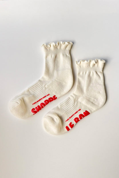 Ruffled Hugger Crew Socks - Multiple Colors