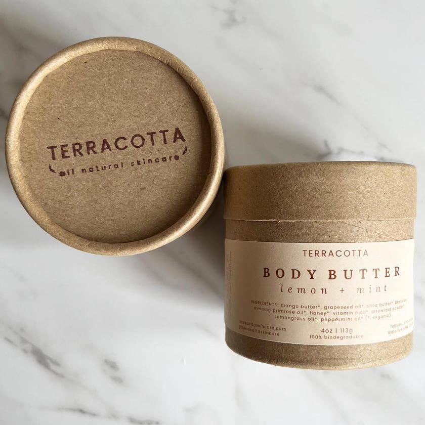 Lemon + Mint Body Butter - Terracotta Skincare