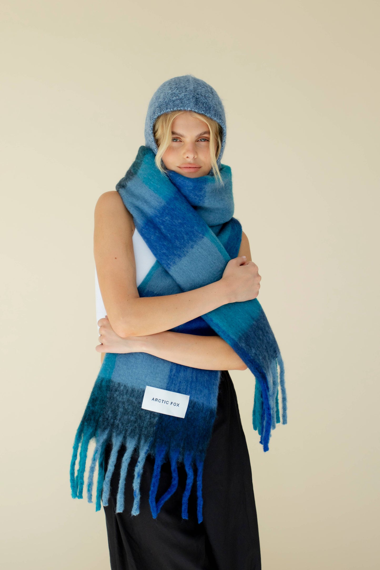 The Reykjavik Scarf - Blue Check