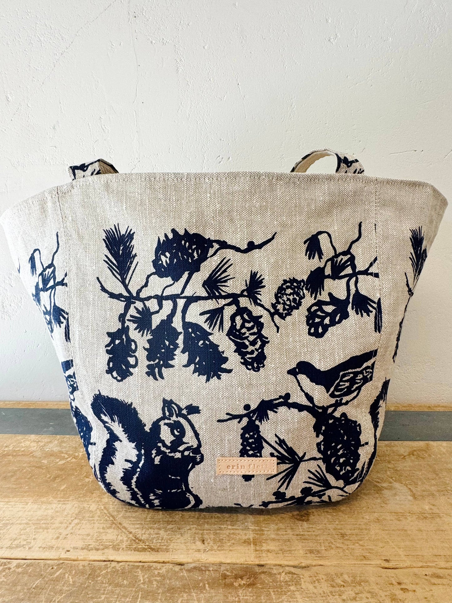 Boho Tote Bag - Pine Cone Navy
