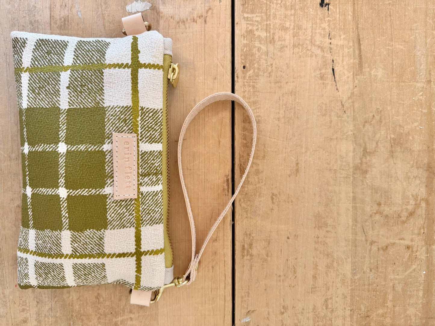 Two Color Tartan Plaid Ellie Wristlet - Multiple Colors