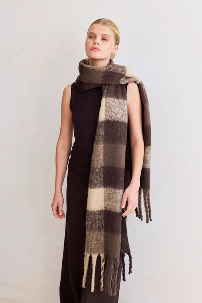 The Reykjavik Scarf - Brown Check