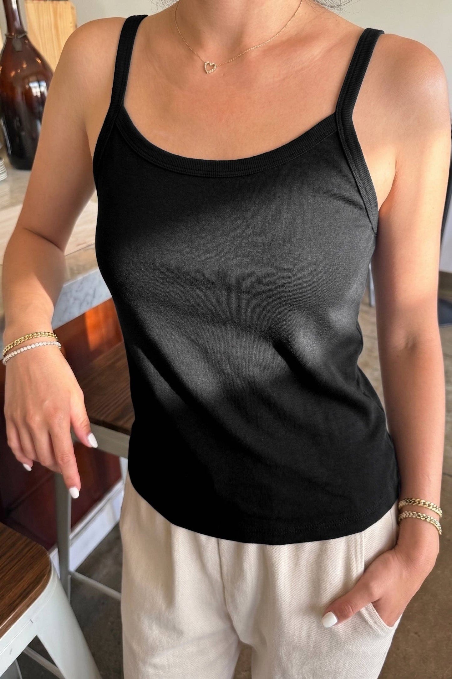 PREORDER Premium Jersey Dana Cami - Black