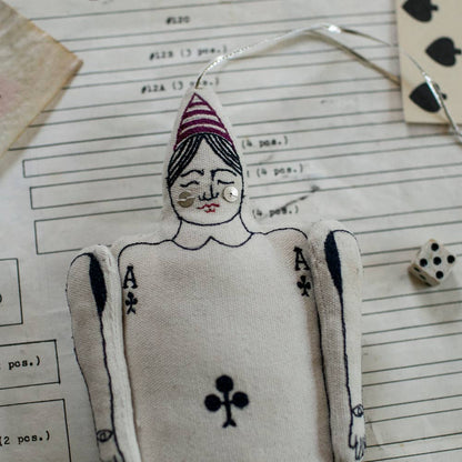 Playing Card Person - Cotton Wall Hanging