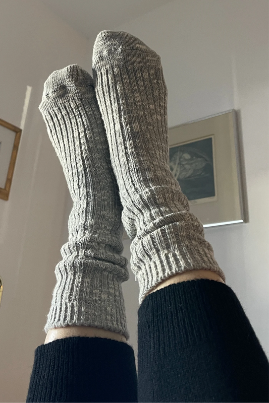 The Cottage Socks - Heather Grey