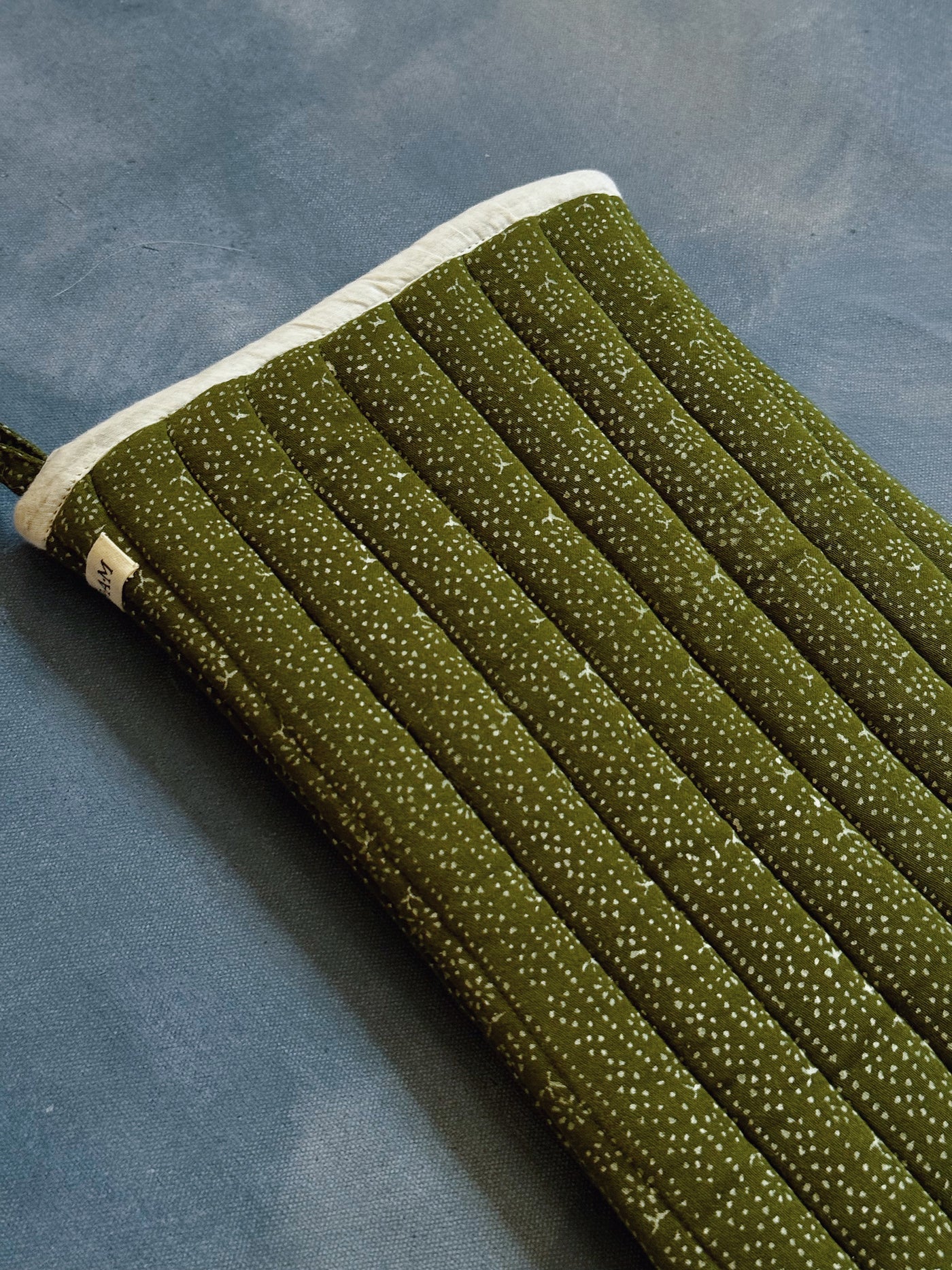 Patchwork Stocking - Calico Stripe Moss