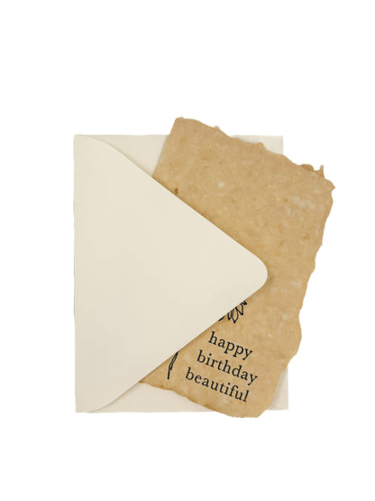 Happy Birthday Beautiful - Handmade Birthday Card