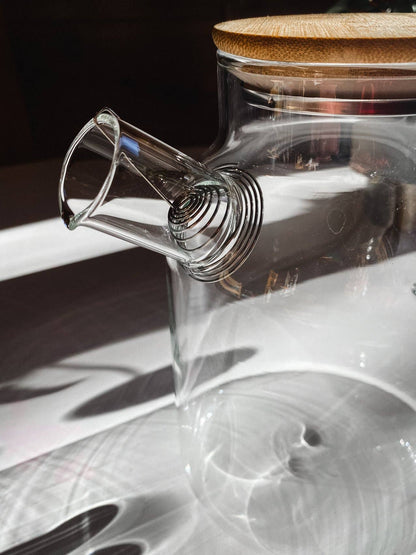 Teapot with Bamboo Lid - 1.8L / 60oz | Borosilicate Glass