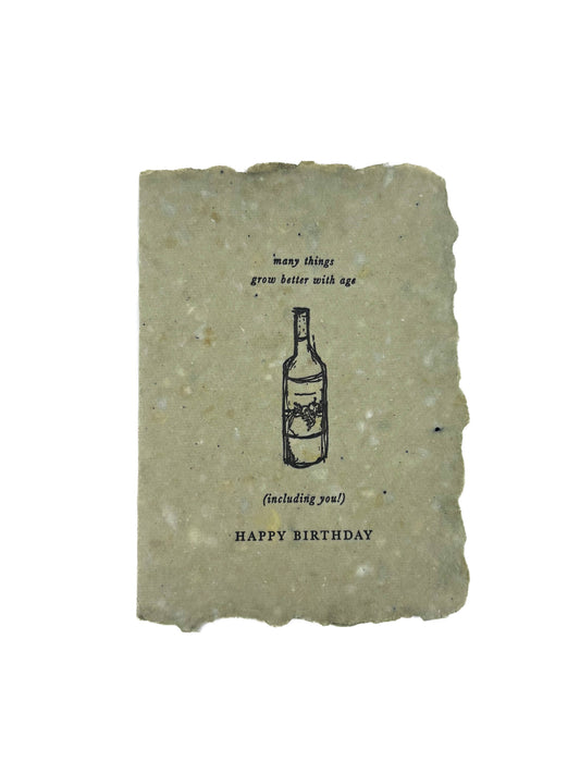 Handmade Birthday Card - Grow Better with Age