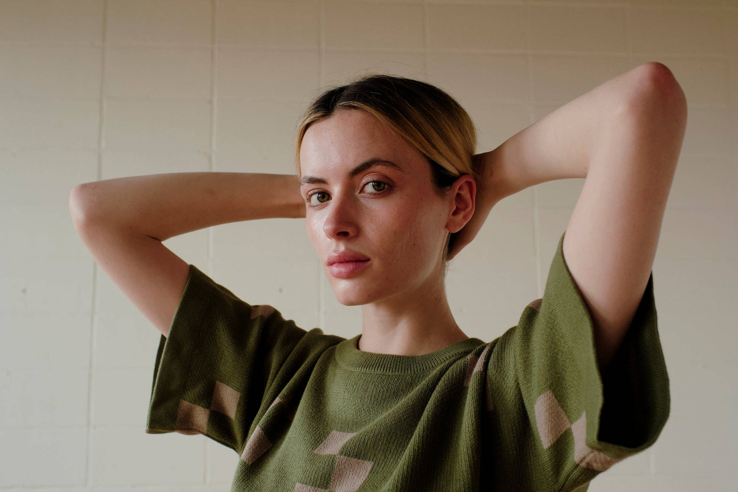 Albers Short Sleeve Sweater Tee - Olivine