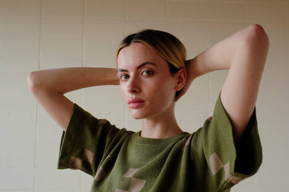 Albers Short Sleeve Sweater Tee - Olivine