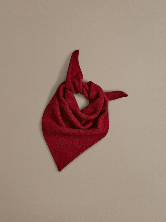 Pointelle Neckerchief - Russet Red