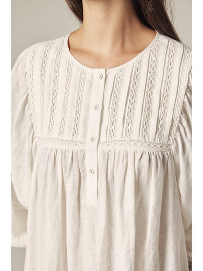 Laced Linen Dress