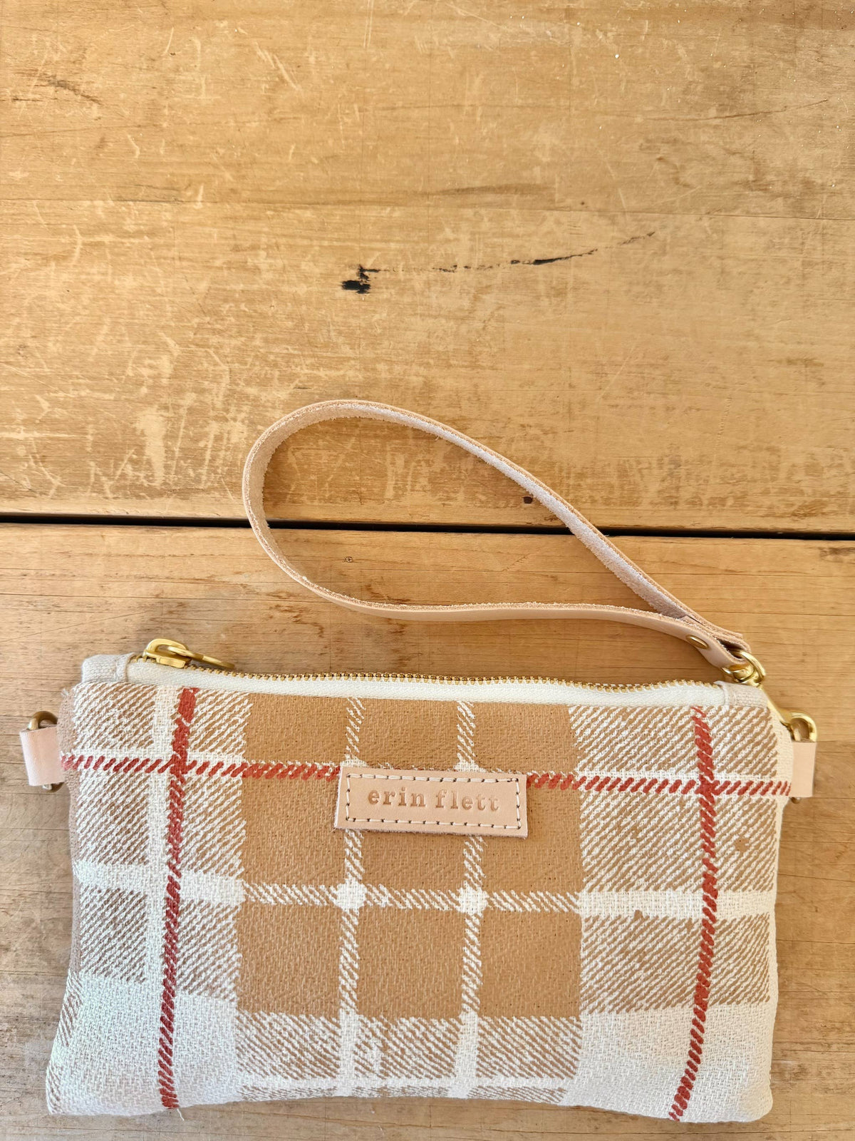 Two Color Tartan Plaid Ellie Wristlet - Multiple Colors