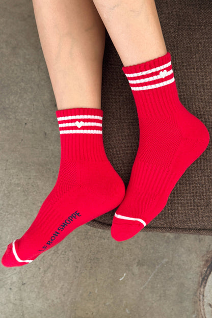 Embroidered Girlfriend Socks - Multiple Colors