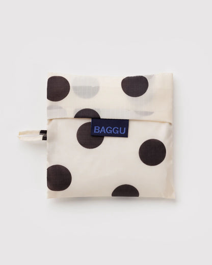 Standard Baggu - Cream & Black Polka Dot