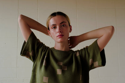 Albers Short Sleeve Sweater Tee - Olivine