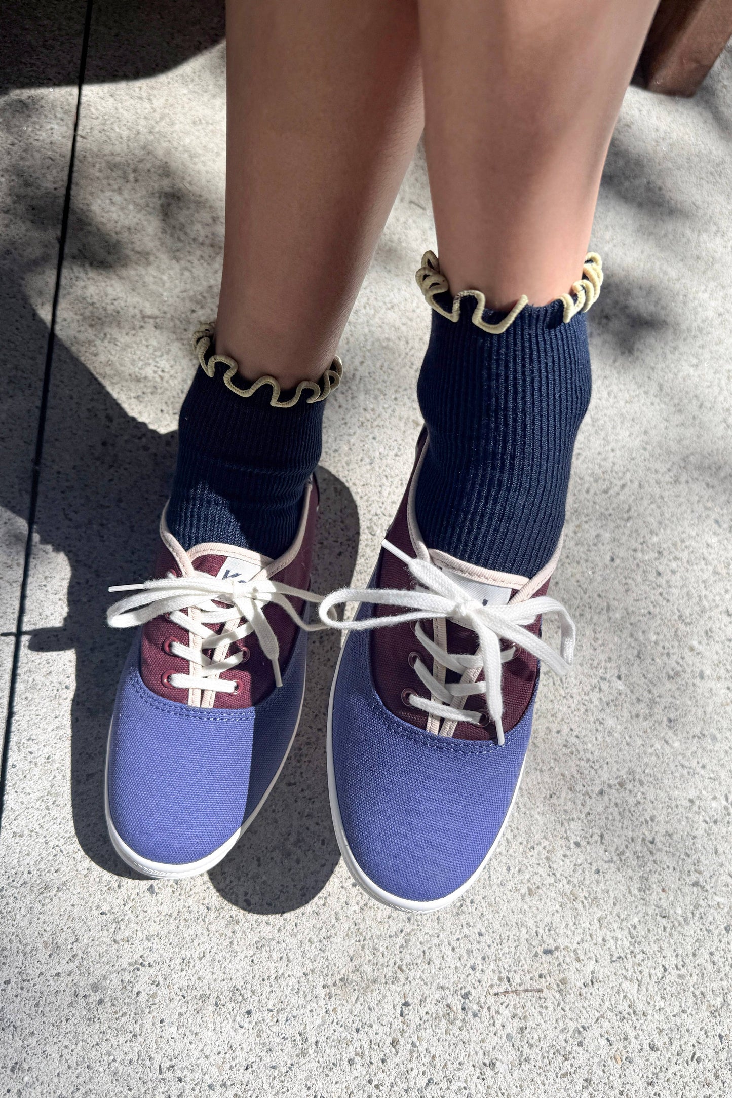 The Petite Ruffled Modal Socks - Multiple Color Options