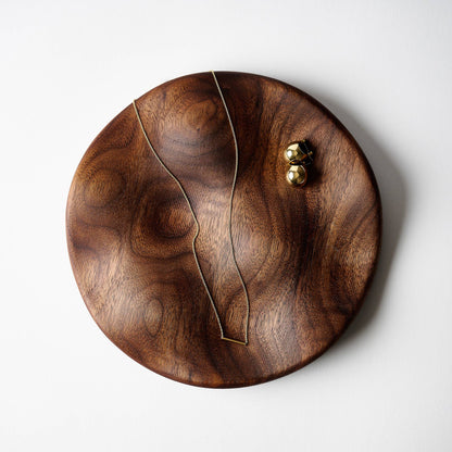 TOPO Round Tray - Walnut