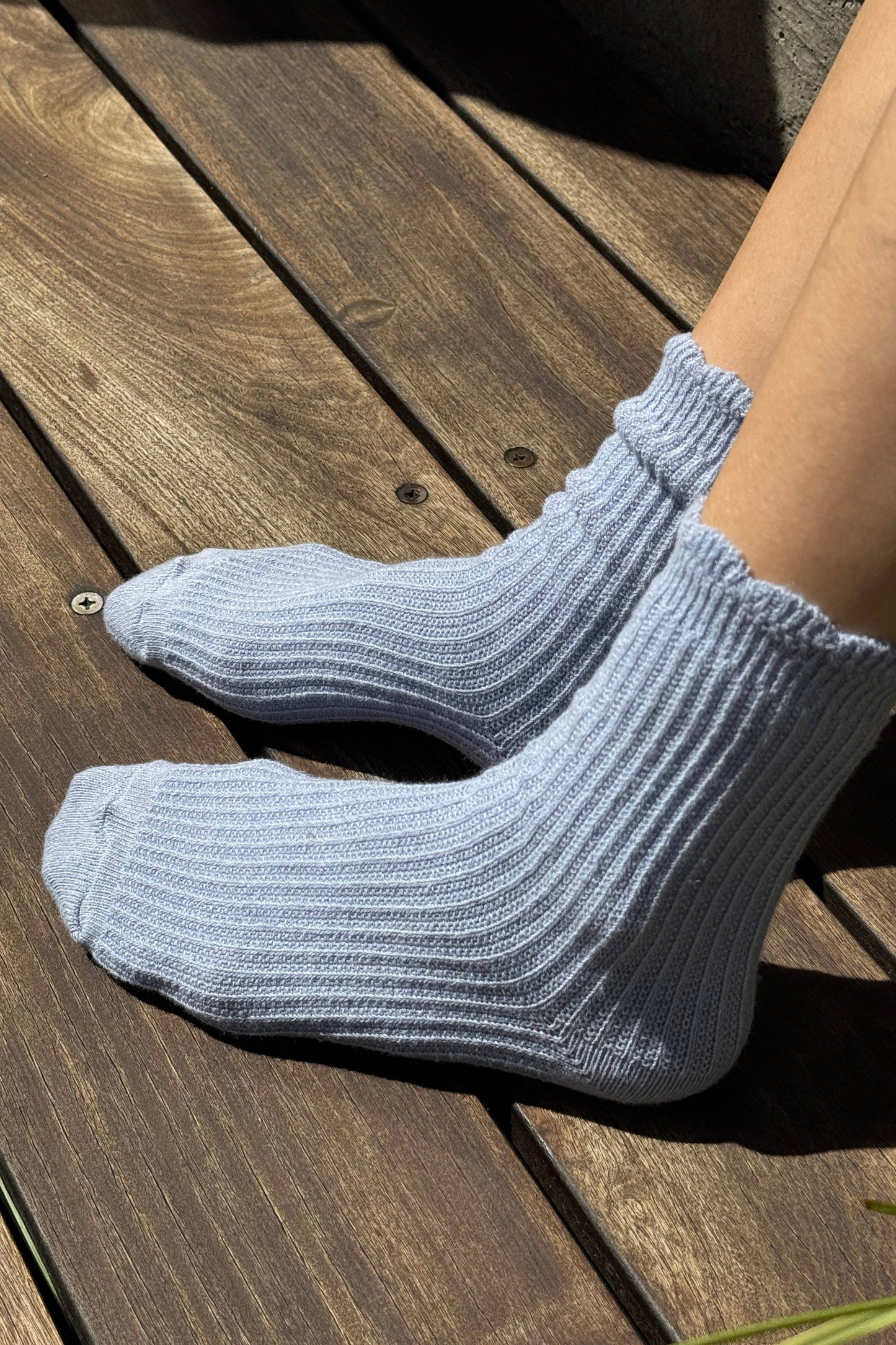 Linen Scallop Socks - Multiple Colors