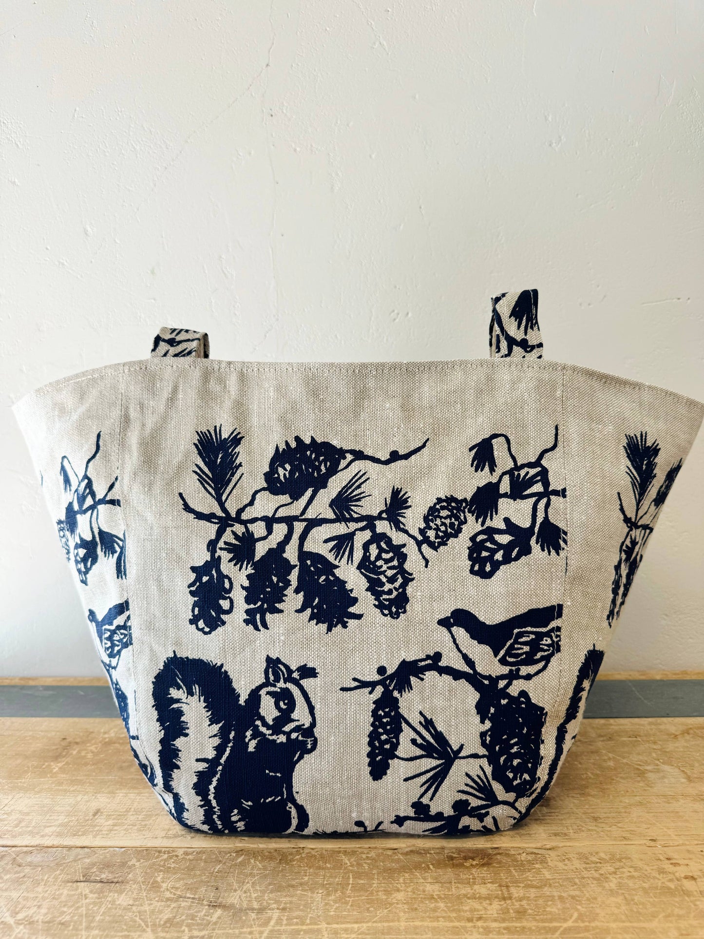 Boho Tote Bag - Pine Cone Navy