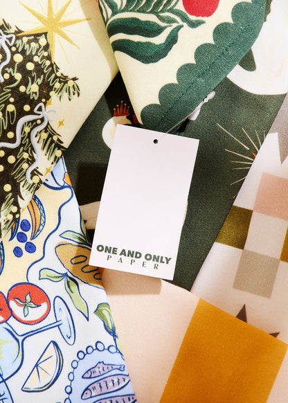 Christmas Tree With Bows Tea Towel