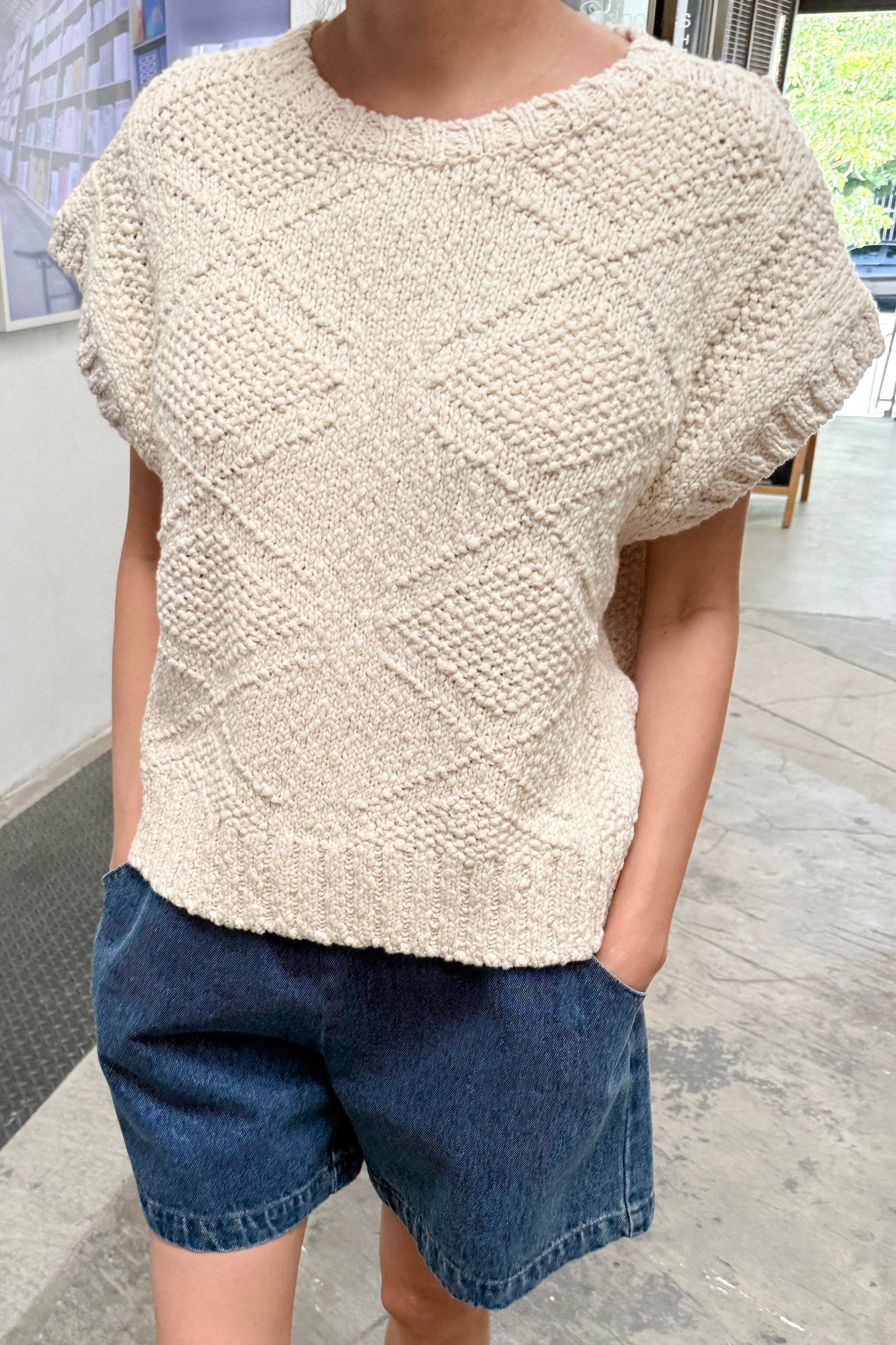 Alden Cotton Sweater - Naturel