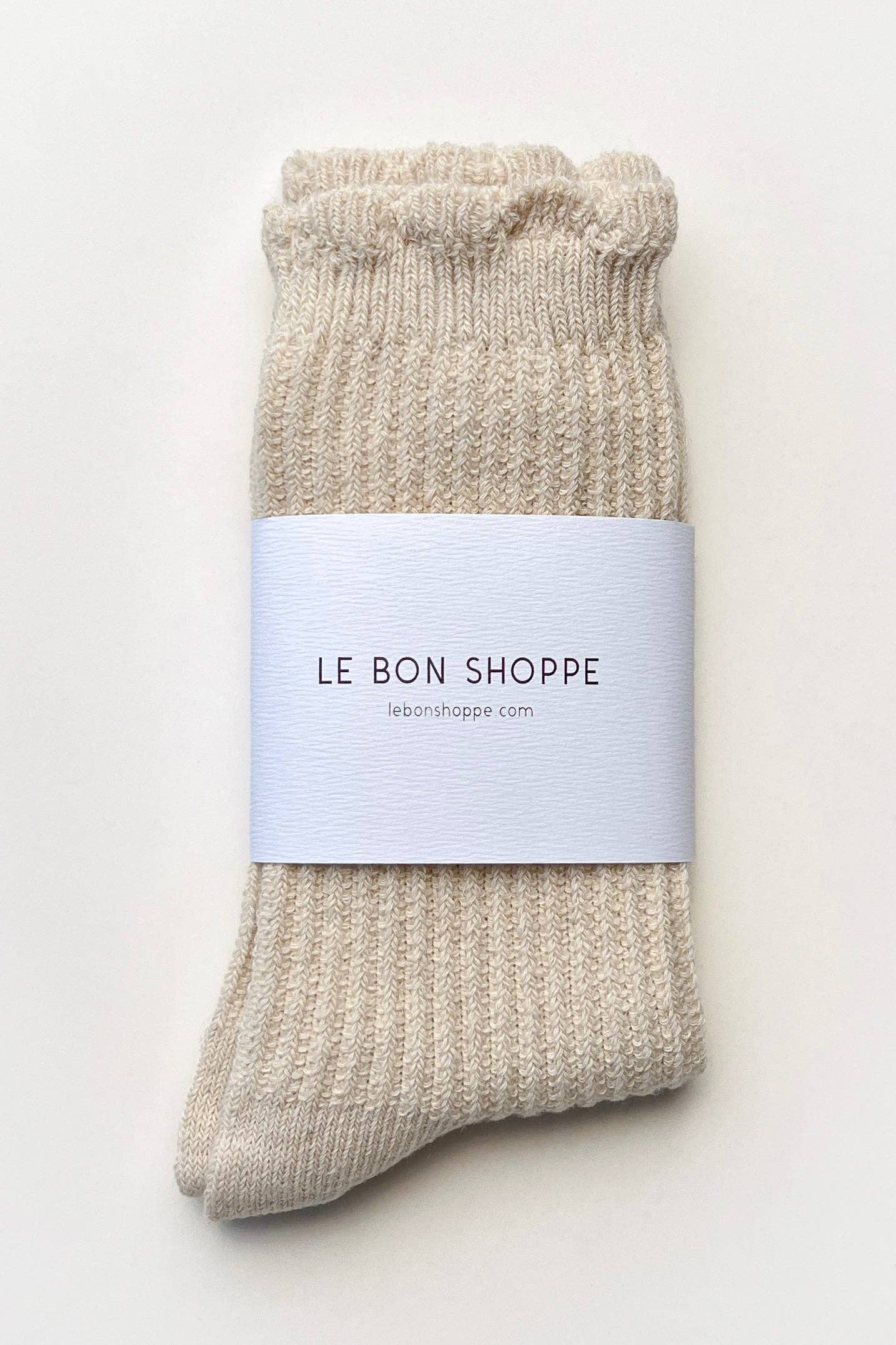 Linen Scallop Socks - Multiple Colors