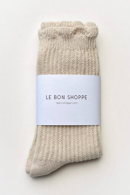 Linen Scallop Socks - Multiple Colors