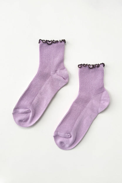 The Petite Ruffled Modal Socks - Multiple Color Options