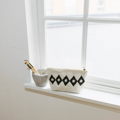 Block Printing Pouch Kit - Harlequin Print